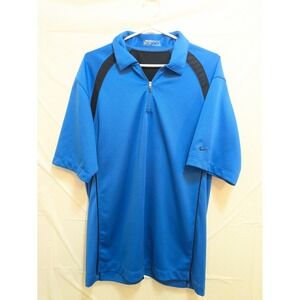 2/$20 Nike Golf Men's Large Dryfit Blue 1/4 Zip Performance Polo Mesh Vented